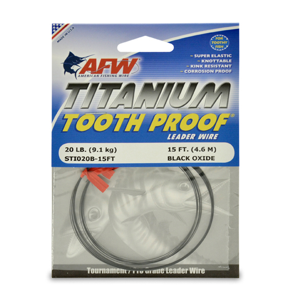 AFW Titanium Tooth Proof Single Strand Leader Wire